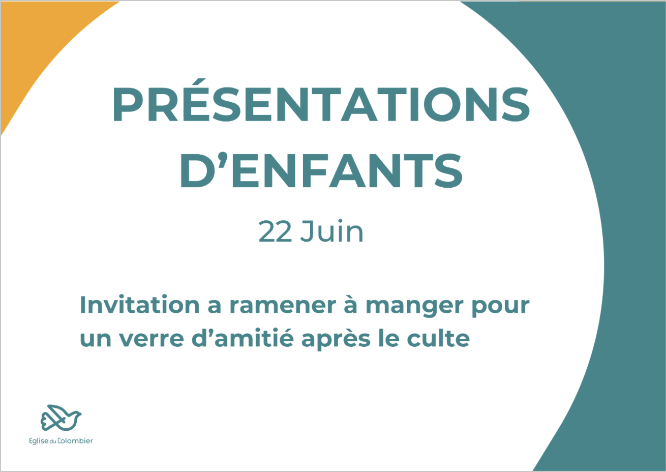 Présentation d’enfants